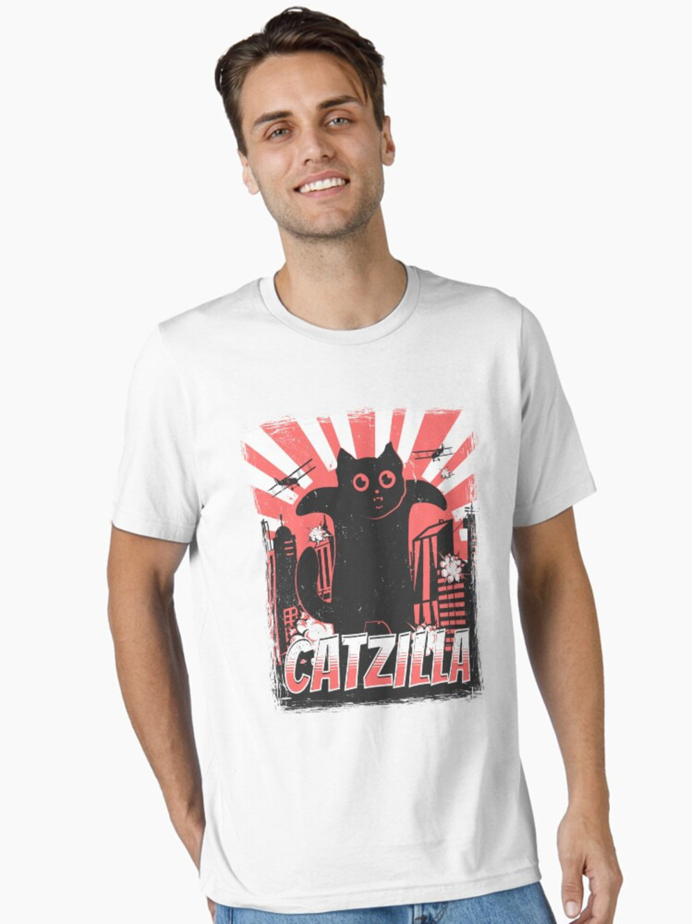 Catzilla Funny Kaiju Cat Tee